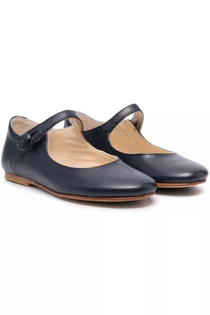 BONPOINT Ella leather ballerina shoes - Blue