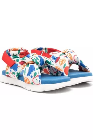 Camper Sandals - Oruga floral-print sandals - White