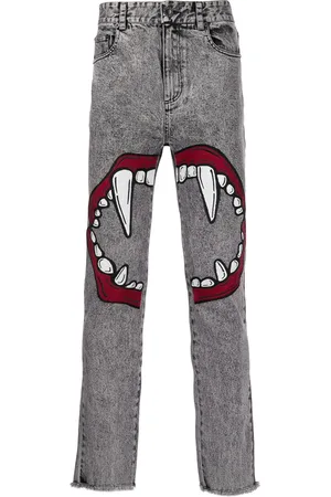 HACULLA Fang Lip-print skinny-fit jeans