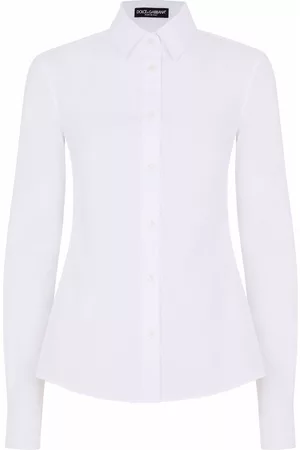 Dolce & Gabbana Women Long sleeved Shirts - Long-sleeve button-fastening shirt - White