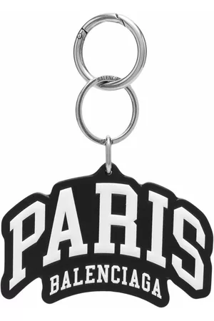 Balenciaga Men Keychains - Logo-detail Cash keyring - Black