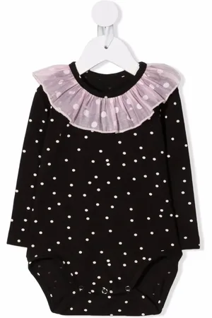Wauw Capow by Bangbang Ruffle-embellished polka-dot bodysuit