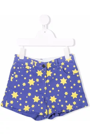 Stella McCartney Girls Shorts - X The Beatles star-print shorts - Blue