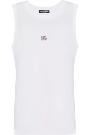 Dolce & Gabbana Women Tank Tops - DG sleeveless T-shirt - White