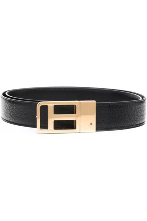 Tom Ford Logo-buckle leather belt - Black