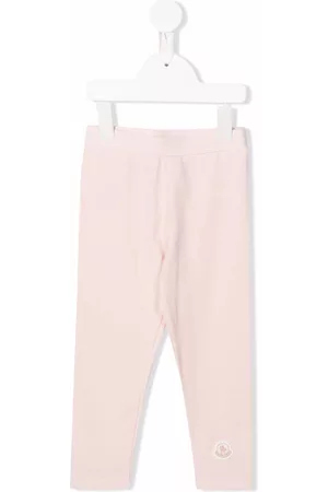 Moncler Logo patch mid-rise leggings - Pink