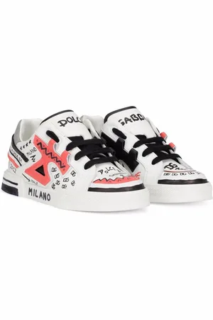 Dolce & Gabbana Hand-painted leather sneakers