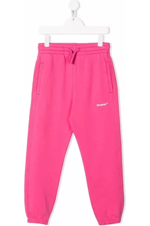 OFF-WHITE Sports Pants - Logo drawstring tracksuit bottoms - Pink