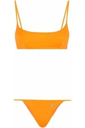 Dolce & Gabbana Bralet logo bikini - Orange