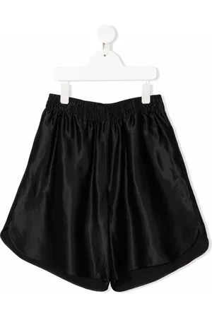 Maison Margiela Girls Shorts - Embroidered-logo shorts - Black