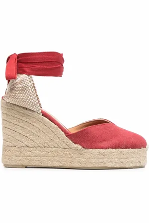 CASTA Tie-detail platform espadrilles