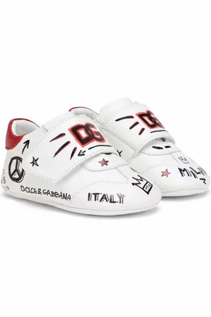 Dolce & Gabbana Graffiti-print leather sneakers