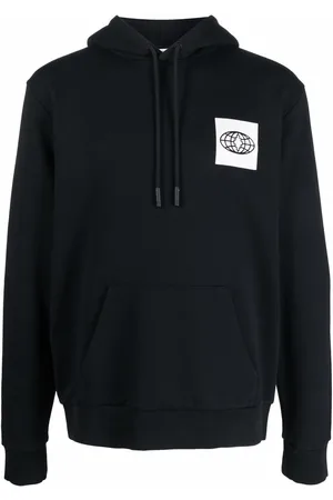 MARCELO BURLON Logo-patch cotton hoodie
