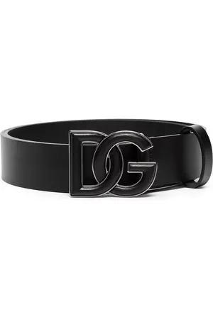 Dolce & Gabbana Men Belts - DG logo plaque belt - Black