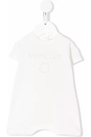Moncler Shorts - Embroidered logo short-sleeve shorties - White