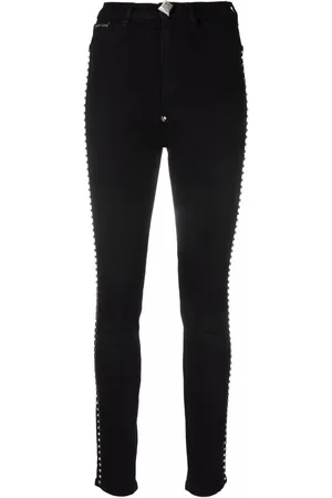Philipp Plein Crystal super high-waist jeggins