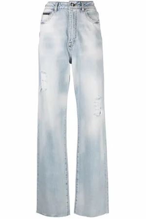 Philipp Plein Palazzo-cut high-waist jeans