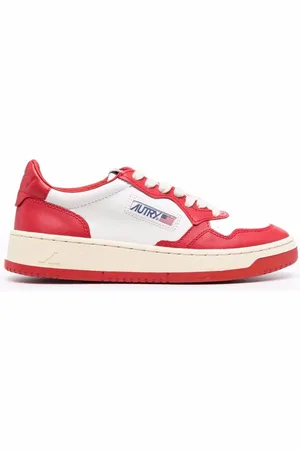 Autry Contrast-panel leather sneakers