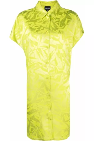 Roberto Cavalli Women Tunics - Semi-sheer tunic top - Yellow