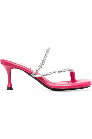 Nº21 Crystal-embellished strap mules