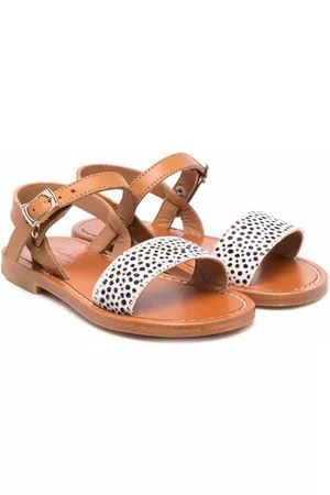 BONPOINT Polka dot-print sandals - White