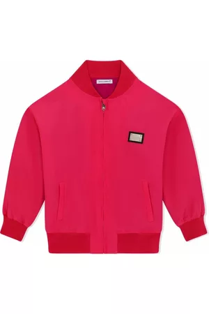 Dolce & Gabbana Zip-up logo bomber jacket - Pink