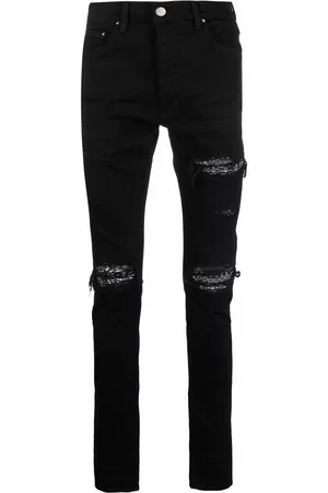 AMIRI Men Skinny Jeans - Ripped-detailing skinny jeans - Black