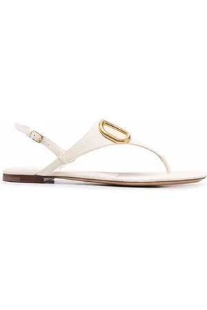 VALENTINO GARAVANI VLogo Signature flat leather sandals