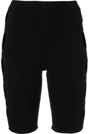 DION LEE Cut-out detail knit shorts