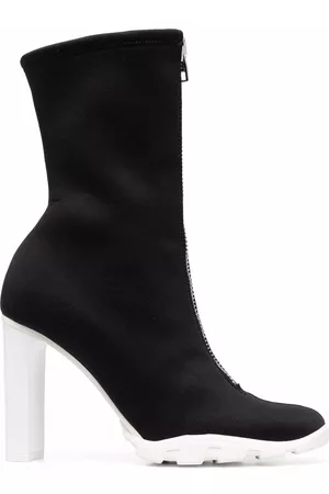 Alexander McQueen Women Boots - Zip-up sock-style boots - Black