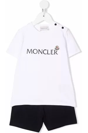 Moncler Shorts - Tonal-stitching cotton shorts - White