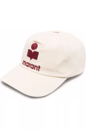 Isabel Marant Men Caps - Embroidered-logo cap - Neutrals