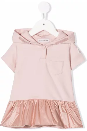 Moncler Casual Dresses - Logo-patch hooded jersey dress - Pink