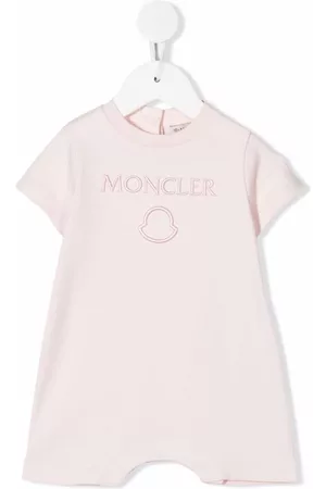 Moncler Rompers - Embroidered-logo romper - Pink