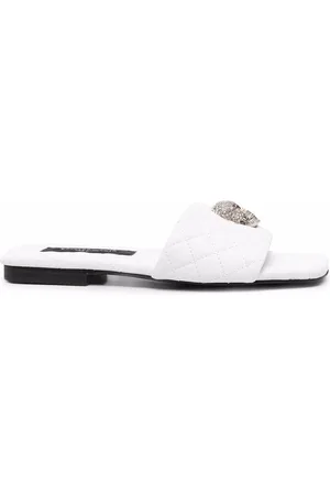 Philipp Plein Crystal-skull flat sandals