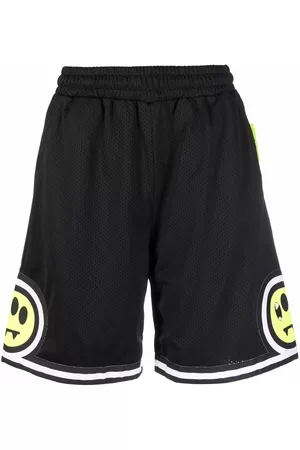 BARROW Sports Shorts - Logo-print mesh shorts - Black