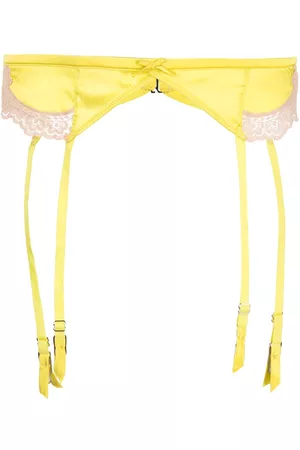 FLEUR DU MAL Women Underwear - James lace garter - Yellow