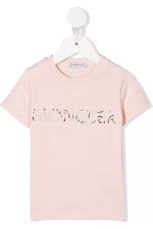 Moncler Logo-print short-sleeved T-shirt - Pink