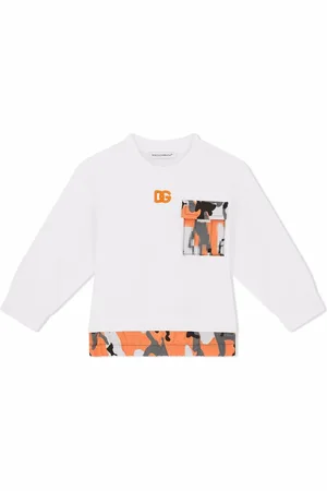 Dolce & Gabbana Camouflage-trim embroidered logo T-shirt