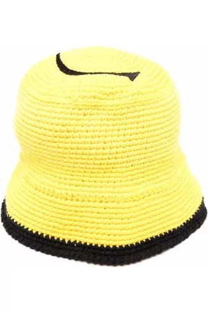 PHILOSOPHY DI LORENZO SERAFINI Embroidered-logo knitted hat - Yellow