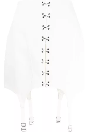 DION LEE Corset-style garter skirt - White