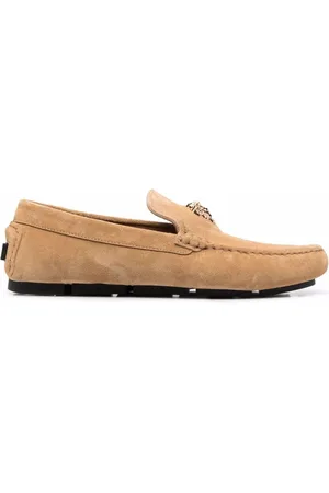VERSACE La Medusa suede loafers