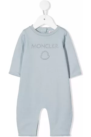 Moncler Rompers - Embroidered-logo romper - Blue