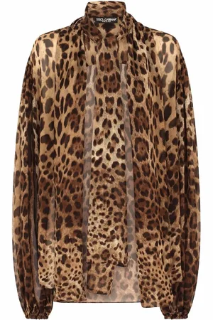 Dolce & Gabbana Leopard-print chiffon shirt