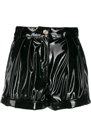 Philipp Plein Coated high-wasted shorts