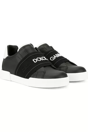 Dolce & Gabbana Elasticated strap logo sneakers - Black