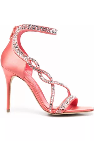 Alexander McQueen Women Sandals - Crystal-embellished wrap sandals - Pink