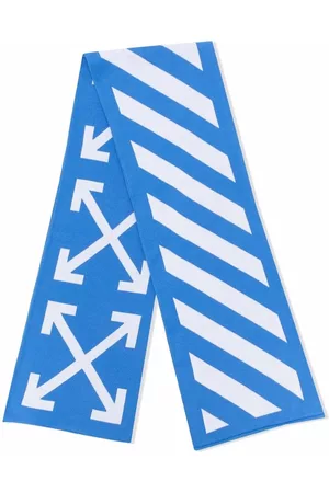 OFF-WHITE Boys Scarves - Intarsia Arrow knitted scarf - Blue