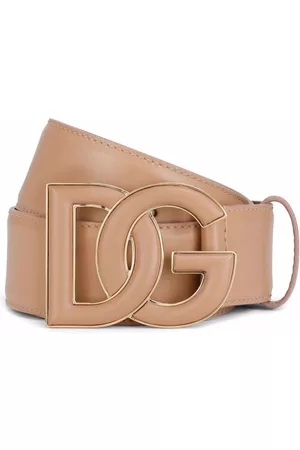 Dolce & Gabbana Women Belts - DG logo-buckle leather belt - Neutrals