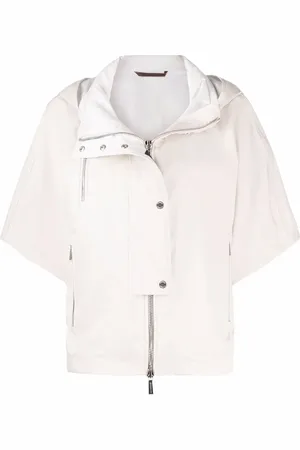 MOORER Lightweight short-sleeved hooded jacket